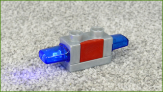 Lego® Duplo® Majáček/Maják - Houká Bliká - Modro-Šedý (Boční Tlačítko) (Včetně Baterií)