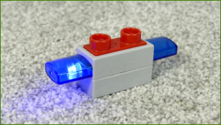 Lego® Duplo® Majáček/Maják - Houká, Bliká - Modro-Šedý (Vrchní Tlačítko) (Včetně Baterií)