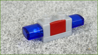 Lego® Duplo® Majáček/Maják - Houká Bliká - Modro-Šedý (Boční Tlačítko,Vyšší Majáčky) (Včetně Baterií)